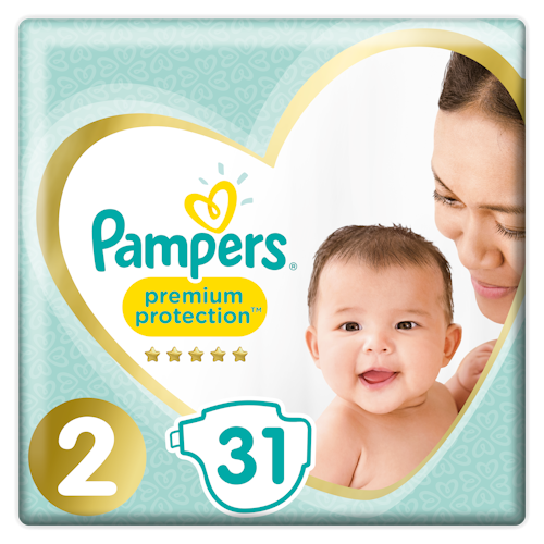 Bilde: © Pampers / Kolonial.no Pampers Pampers Premium Protection New baby Str.2 4-8kg, 31 stk