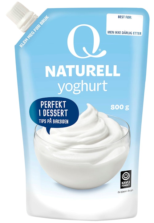 Bilde: © Q-meieriene / Oda Q-meieriene Frokostyoghurt Naturell Pose, 800 g