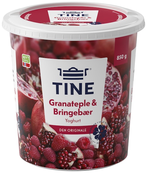Bilde: © Tine / Oda Tine Yoghurt Med Granateple & Bringebær, 850 g