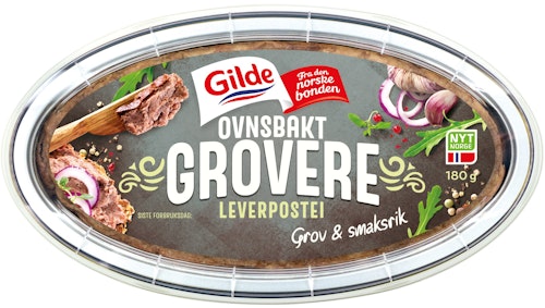 Bilde: © Gilde / Kolonial.no Gilde Ovnsbakt Leverpostei Grov 180 g