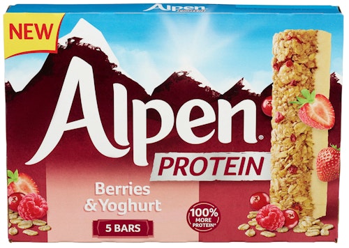 Bilde: © Alpen / Kolonial.no Alpen Alpen Bar Protein Berries & Yoghurt, 5 stk, 170 g