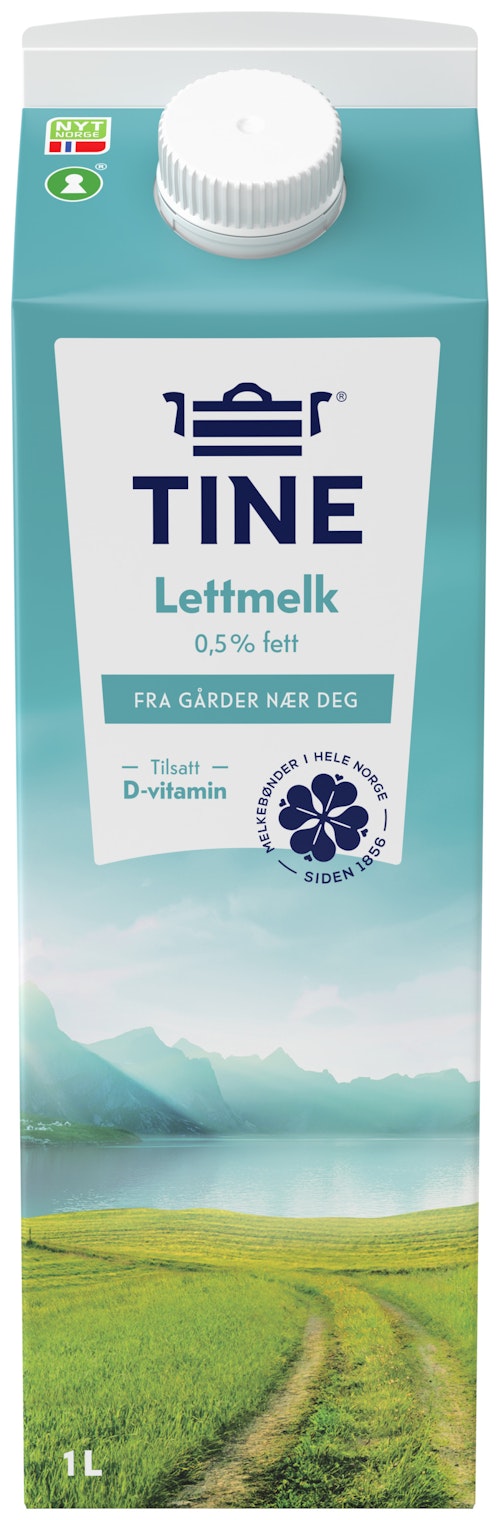 Bilde: © Tine / Kolonial.no Tine TineMelk Lett 0,5%, 1 l
