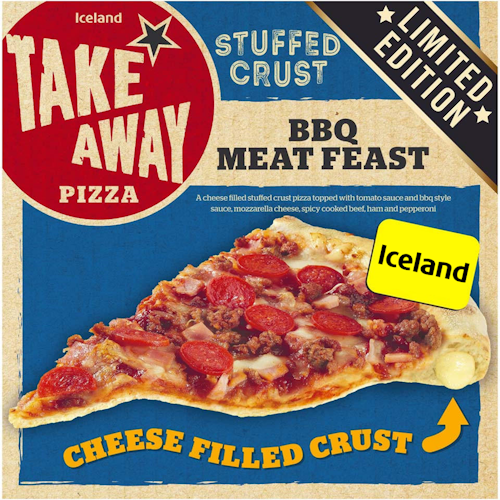 Bilde: © Iceland / Oda Iceland Pizza BBQ Meat Feast Ostefylt Skorpe
