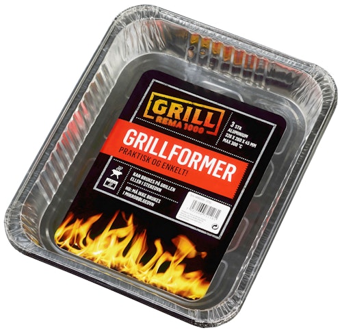 Bilde: © REMA 1000 / Kolonial.no REMA 1000 Grillformer 32x26cm 3 stk