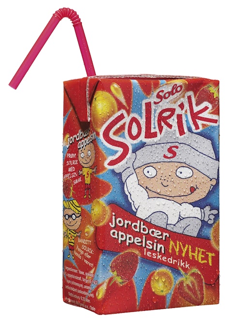 Bilde: © Ringnes / Kolonial.no Ringnes Solrik Jordbær & Appelsin Lett, 0,25 l