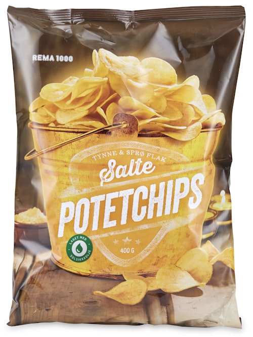 Bilde: © REMA 1000 / Kolonial.no REMA 1000 Potetchips Classic Salt 400 g
