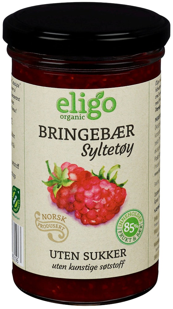 Eligo Organic Bringebærsyltetøy Uten Sukker Økologisk