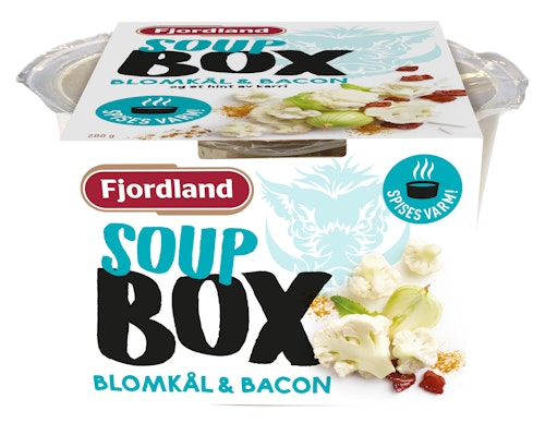Bilde: © Fjordland / Oda Fjordland Blomkål & Baconsuppe 280 g