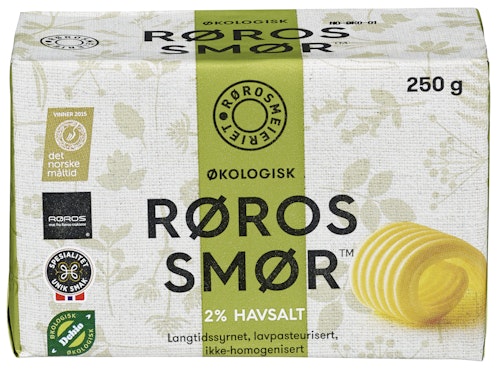 Bilde: © Rørosmeieriet / Oda Rørosmeieriet Økologisk Rørossmør 2% havsalt