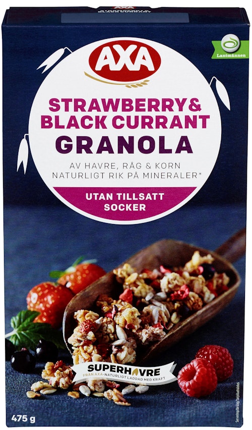 Bilde: © AXA / Kolonial.no AXA Granola Solbær 475 g