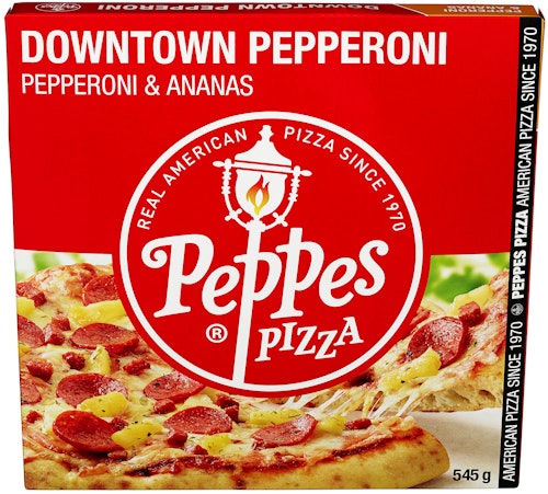 Bilde: © Peppes Pizza / Kolonial.no Peppes Pizza Peppes Downtown Pepperoni & Ananas, 545 g