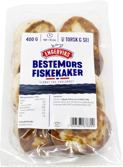 Bilde: © Engerviks / Oda Engerviks Bestemors Fiskekaker 50% 400 g