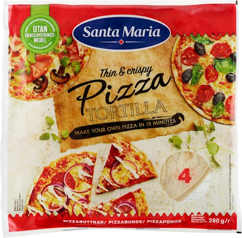 Bilde: © Santa Maria / Kolonial.no Santa Maria Pizza Tortilla 280 g