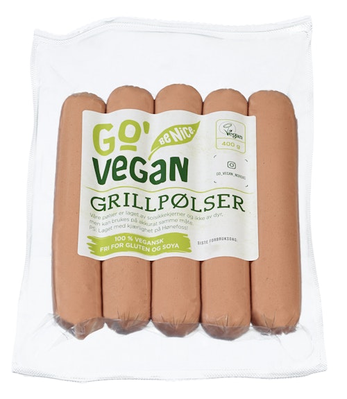 Bilde: © Go Vegan / Kolonial.no Go Vegan Go'vegan Grillpølser 400 g