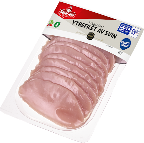 Bilde: © Nordfjord / Kolonial.no Nordfjord Tynnskåret Svinefilet 384 g