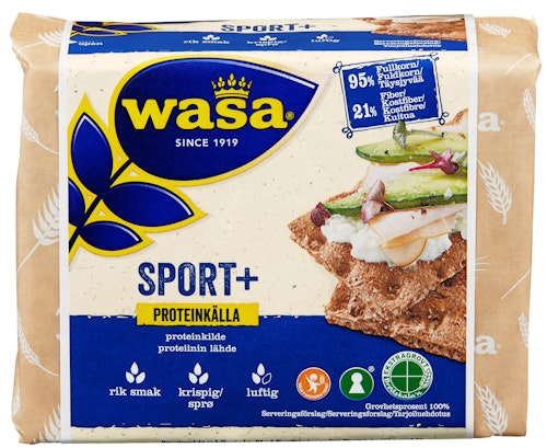 Bilde: © Wasa / Kolonial.no Wasa Sport+ Knekkebrød 225 g