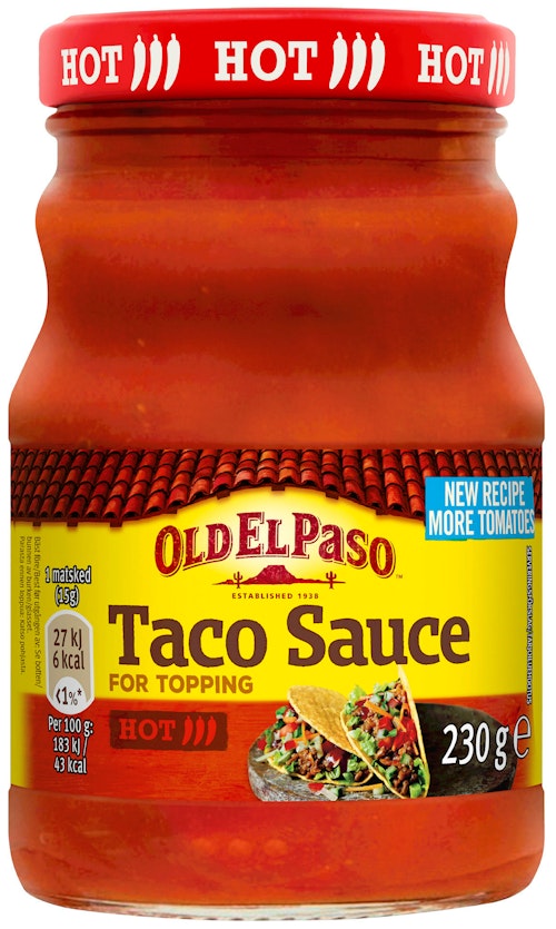 Bilde: © Old El Paso / Kolonial.no Old El Paso Taco Sauce Hot, 230 g