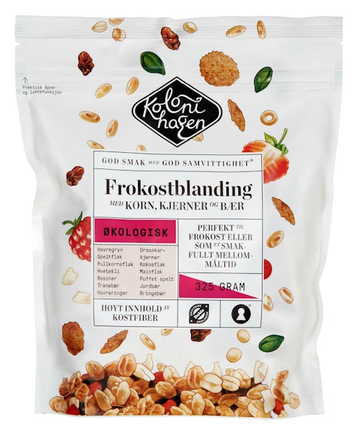 Bilde: © Kolonihagen / Kolonial.no Kolonihagen Kolonihagen Frokostblanding 325 g
