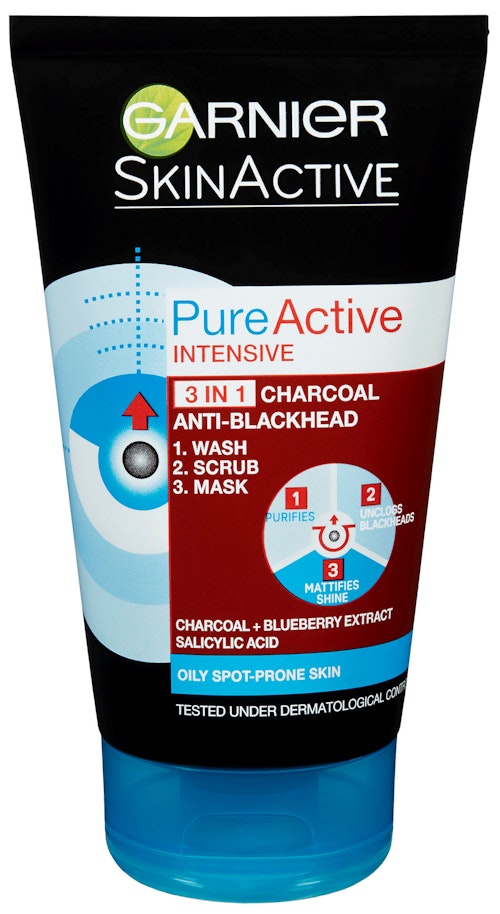 Bilde: © Garnier / Kolonial.no Garnier Pure Active 3in1 Intensive Charcoal 1 stk