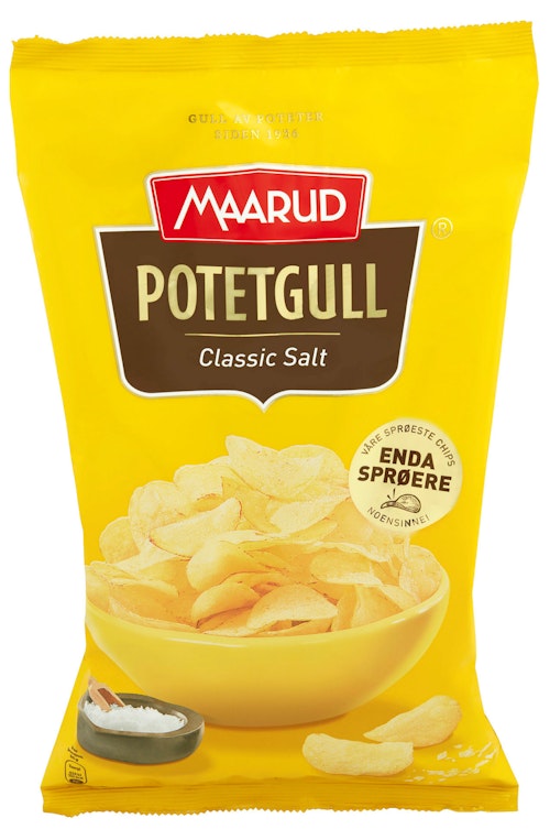 Bilde: © Maarud / Kolonial.no Maarud Potetgull Classic Salt 240 g