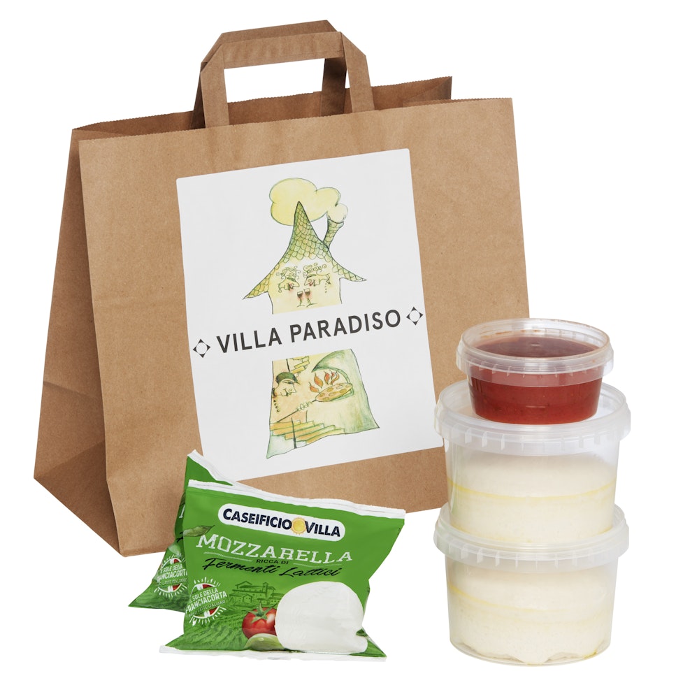 Villa Paradiso Pizzakit - Margherita 2 stk Fersk