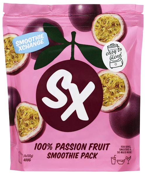 Bilde: © Smoothie Xchange / Oda Smoothie Xchange Pasjonsfrukt Smoothie Pack 400 g