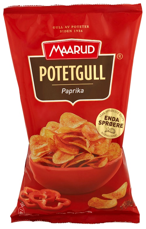 Bilde: © Maarud / Kolonial.no Maarud Potetgull Paprika 250 g