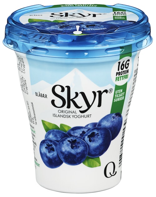 Bilde: © Q-meieriene / Oda Q-meieriene Skyr Blåbær & Vanilje 160 g