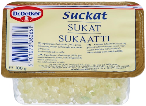 Bilde: © Dr. Oetker / Oda Dr. Oetker Sukat 100 g