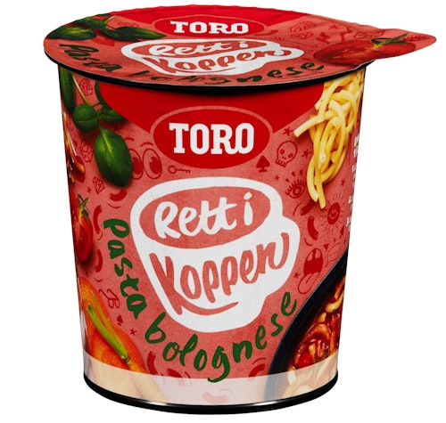 Bilde: © Toro / Kolonial.no Toro Pasta Bolognese Rett i Koppen, 65 g