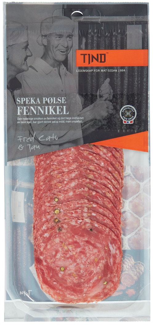 Bilde: © TIND / Kolonial.no TIND Tind Spekepølse med Fennikel 100 g