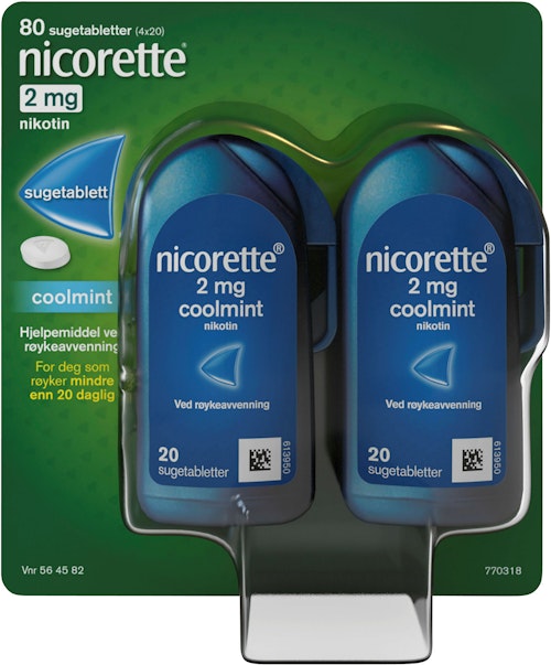 Bilde: © Nicorette / Oda Nicorette Nicorette Sugetabletter 2mg, 80 stk