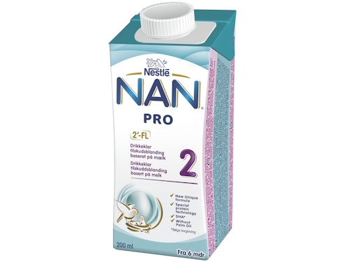 Bilde: © Nestlé / Kolonial.no Nestlé NAN Pro 2 Fra 6mnd Drikkeklar, 200 ml