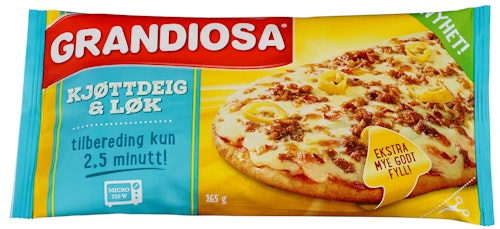 Bilde: © Grandiosa / Kolonial.no Grandiosa Grandiosa Pizzaslice Kjøttdeig, 165 g