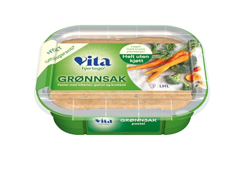 Bilde: © Vita Hjertego' / Kolonial.no Vita Hjertego' Vita Hjertego´ Grønnsak Postei 175 g