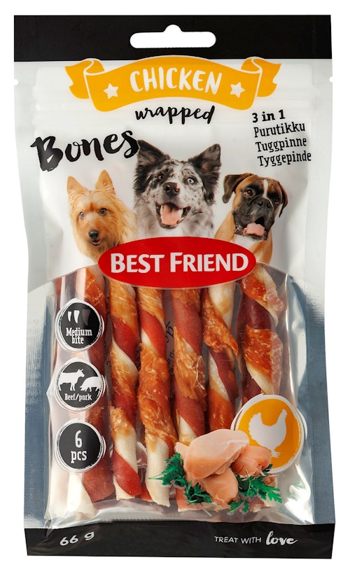 Bilde: © Best Friend / Oda Best Friend Tyggepinner Kylling 12cm, 6 stk