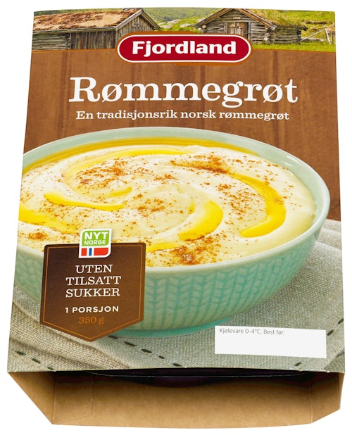 Bilde: © Fjordland / Oda Fjordland Rømmegrøt 350 g