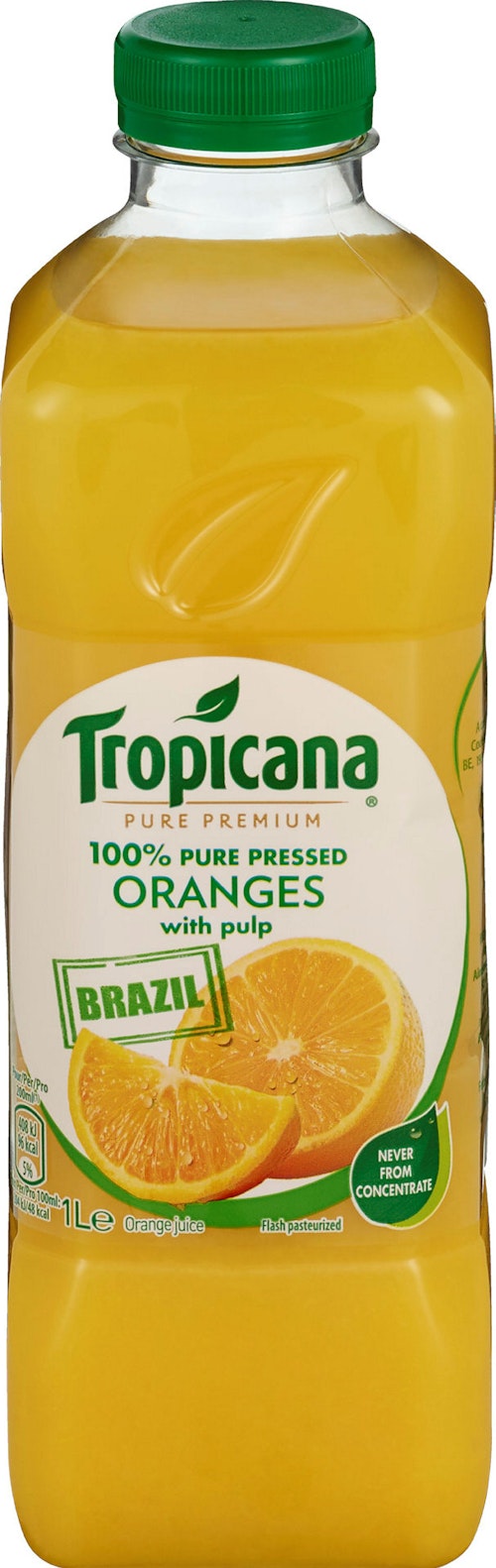 Bilde: © Tropicana / Kolonial.no Tropicana Orange Juice Med Fruktkjøtt 1 l