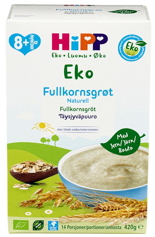 Bilde: © Hipp / Oda Hipp Fullkornsgrøt nøytral 8 mnd økologisk, 420 g