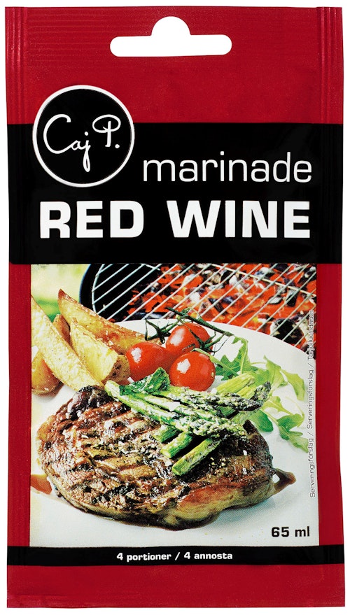 Bilde: © Caj P / Kolonial.no Caj P Marinade Red Wine 65 ml