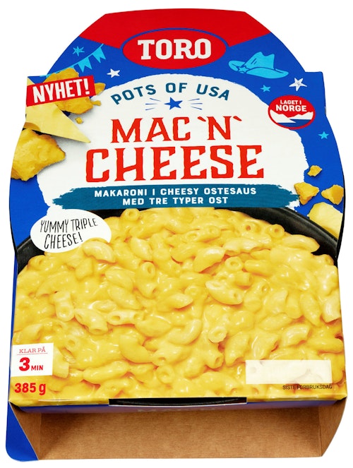Bilde: © Toro / Kolonial.no Toro Mac'n'Cheese 385 g