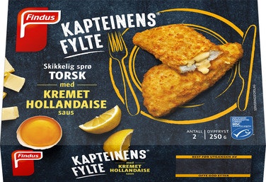 Bilde: © Findus / Oda Findus Kapteinens Fylte Torsk med Hollandaisesaus