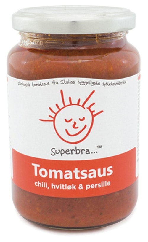 Bilde: © Superbra / Oda Superbra Tomatsaus Chili, hvitløk og persille