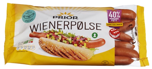 Bilde: © Prior / Oda Prior Wienerpølse Kylling & kalkun 8 Stk, 520 g