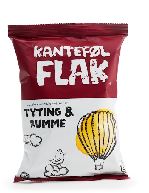 Bilde: © Kanteføl / Oda Kanteføl Potetchips Med Tyttebær og Rømme