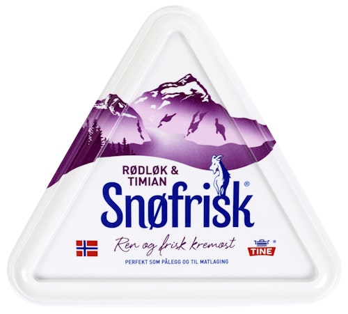 Bilde: © Tine / Oda Tine Snøfrisk Rødløk & Timian 125 g