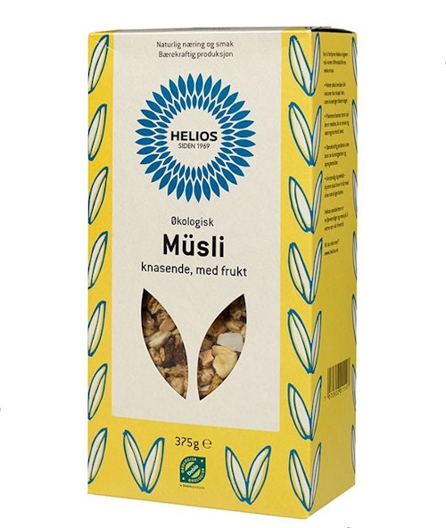 Bilde: © Helios / Kolonial.no Helios Müsli Knasende med Frukt Økologisk, 375 g