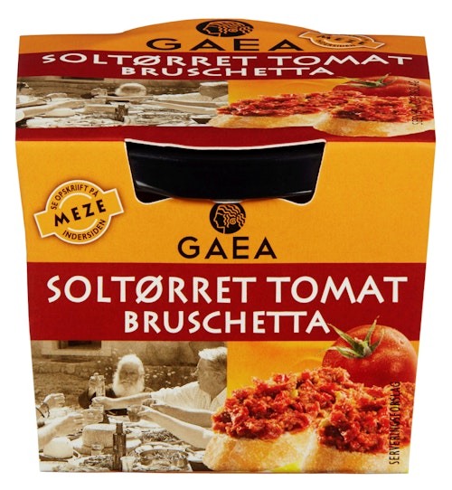 Bilde: © Gaea / Kolonial.no Gaea Soltørret Tomat Bruschetta 100 g
