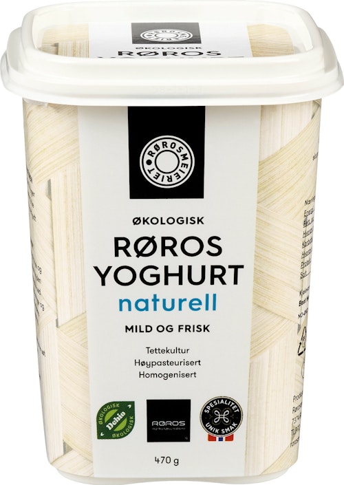 Bilde: © Rørosmeieriet / Kolonial.no Rørosmeieriet Økologisk Røros Yoghurt 450 g