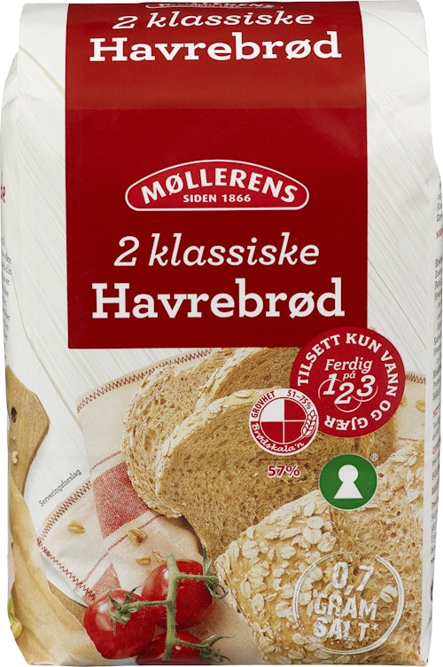Bilde: © Møllerens / Oda Møllerens Havrebrød 1-2-3 1 kg